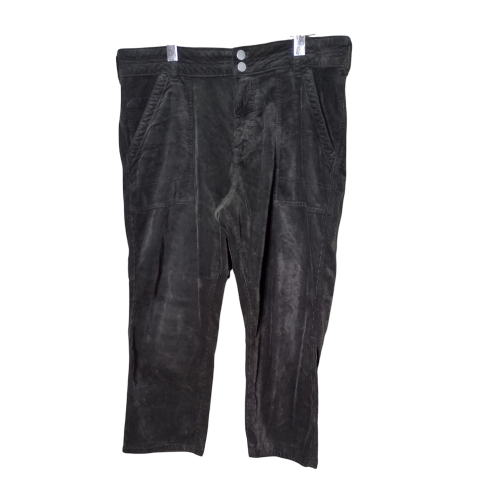 NWT Pilcro (Anthroploogie) The Wanderer Relaxed-Leg Corduroy Pants 32P Charcoal